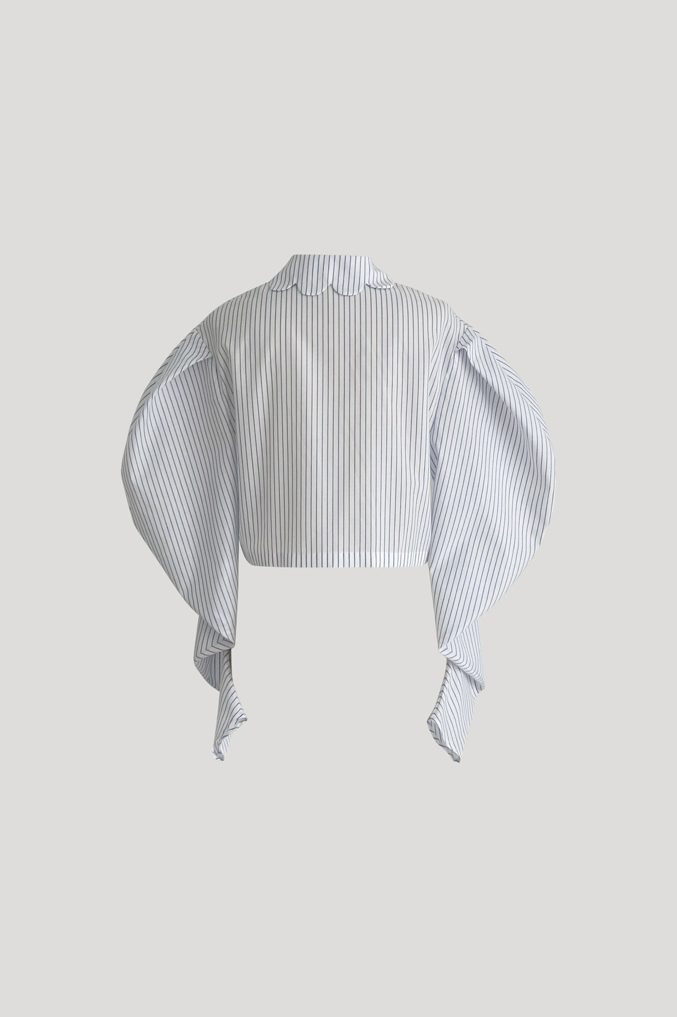 WHITING Top in Thin Blue Stripes