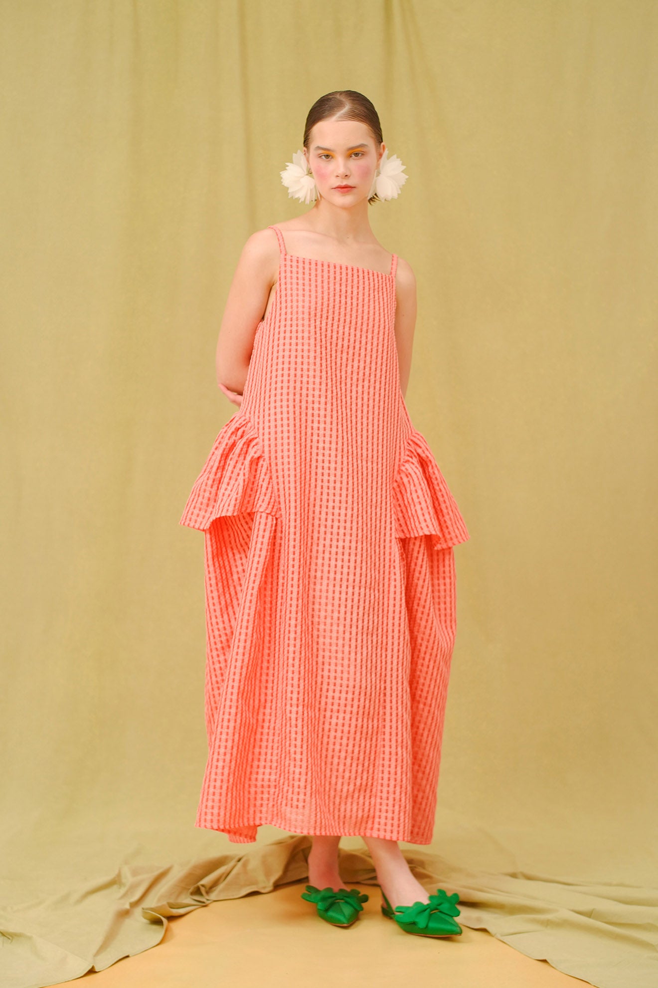 YATAI Dress in Translucent Orange