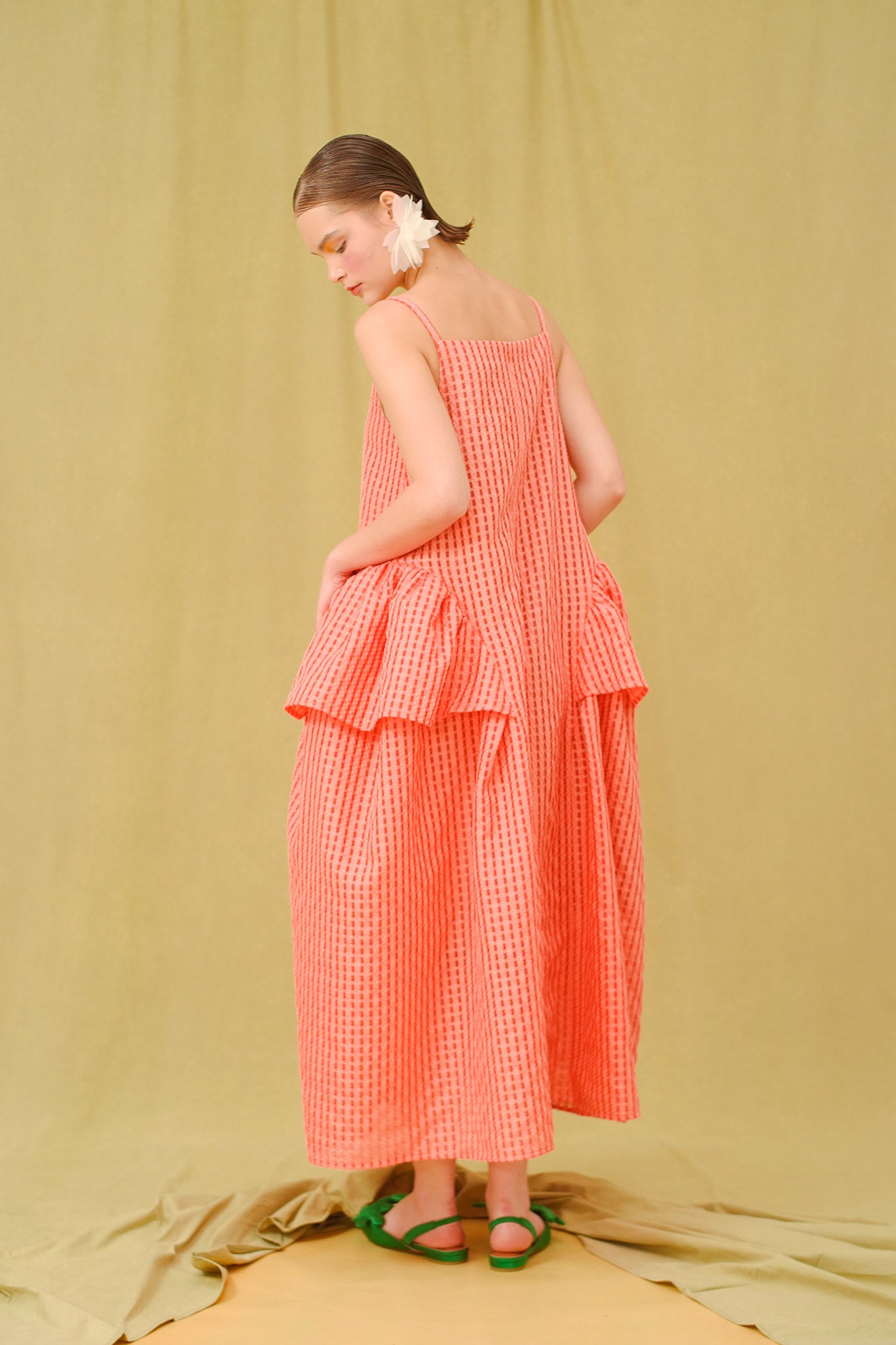 YATAI Dress in Translucent Orange