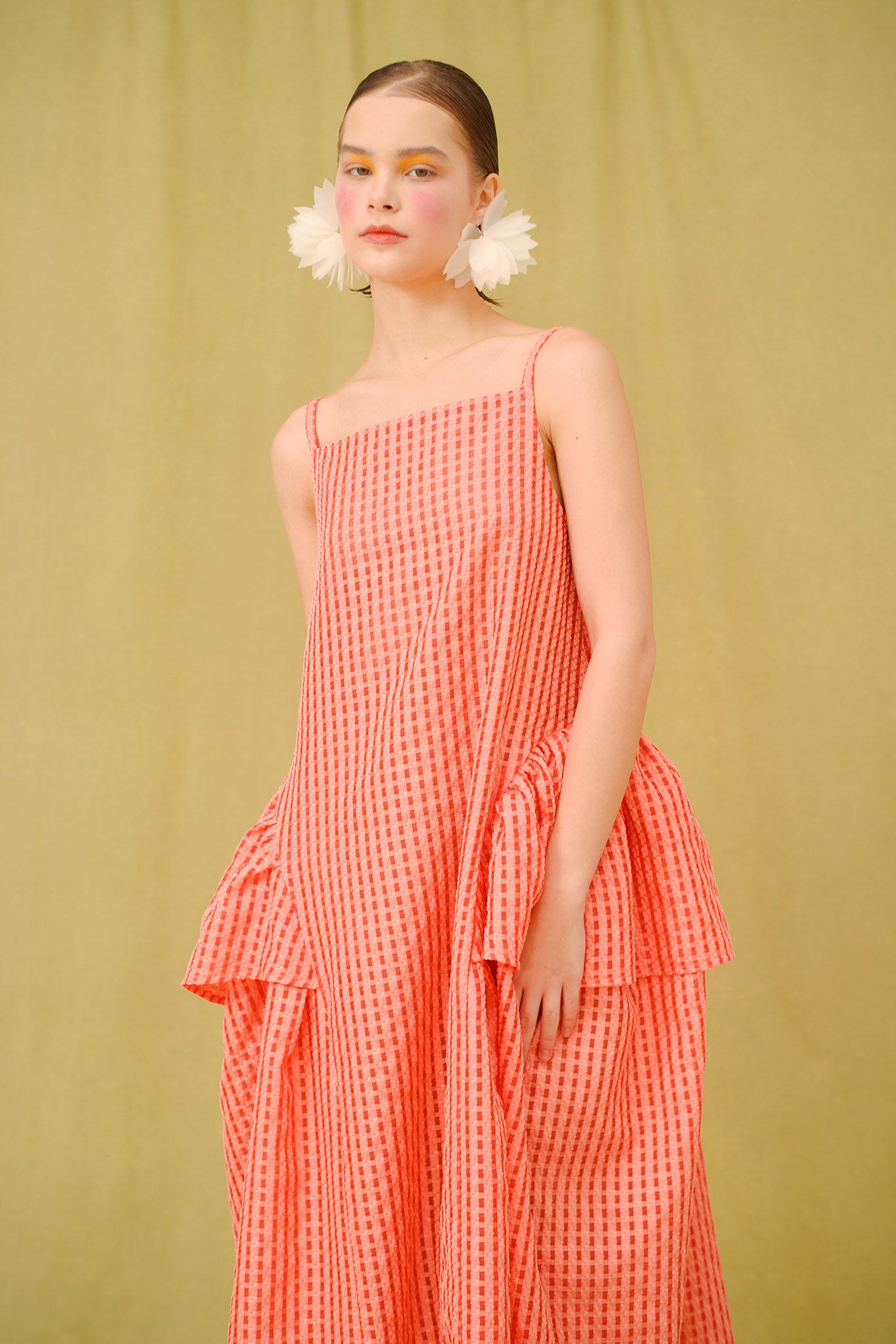 YATAI Dress in Translucent Orange