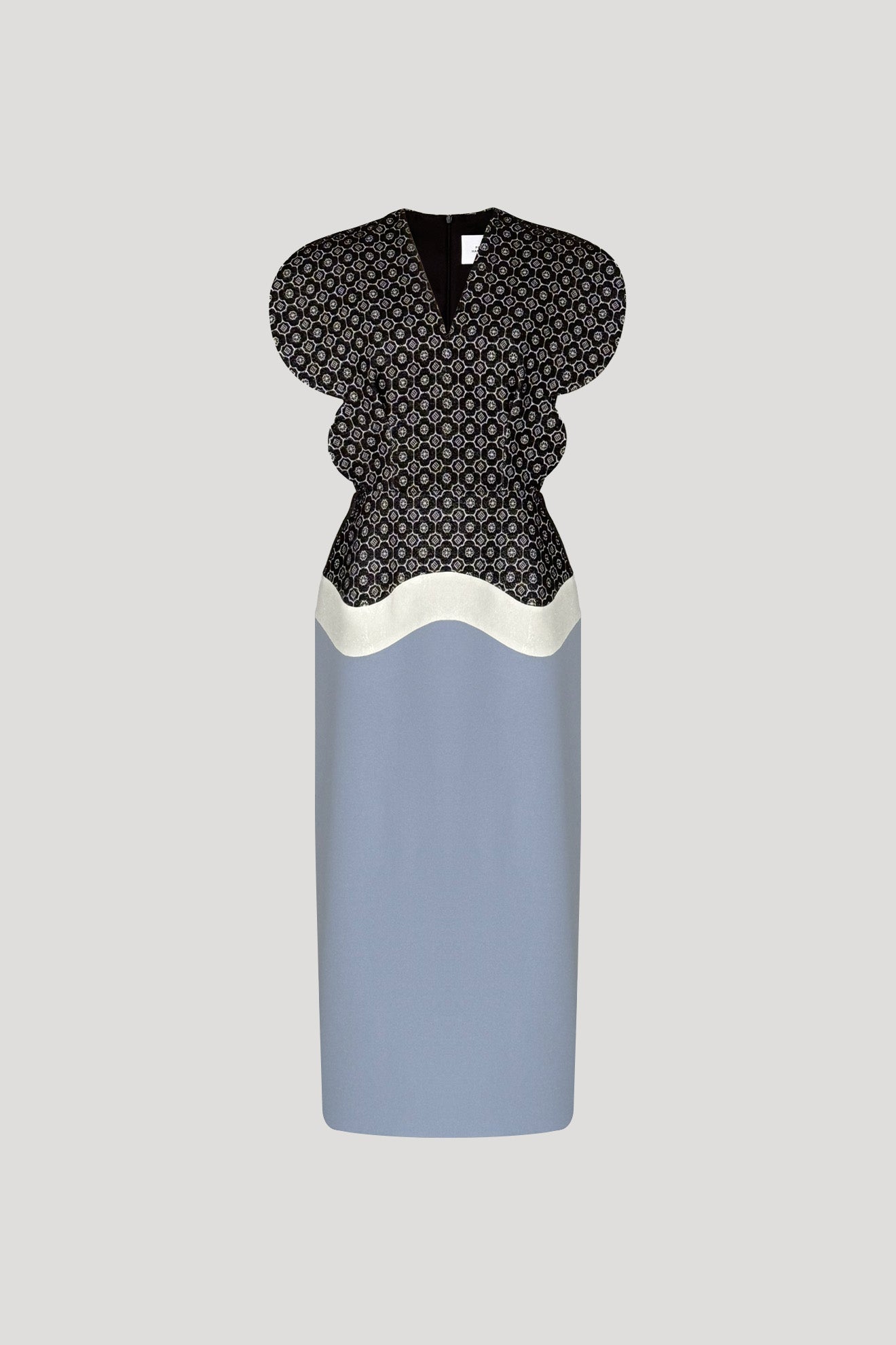 YOMISE Dress in Pearl Black/Rock Blue