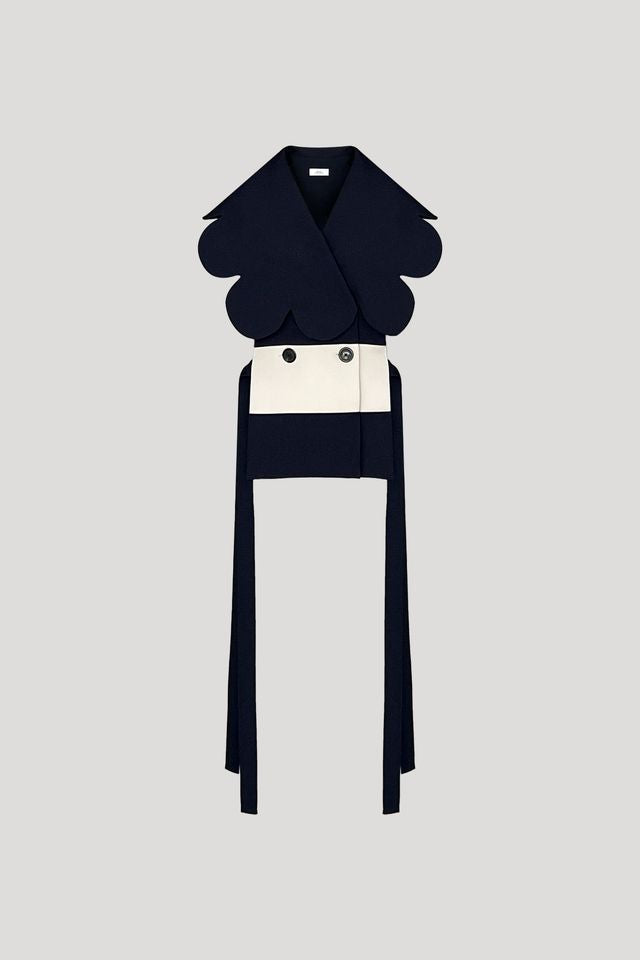 ITACHI Jacket in Dark Blue/Cream White