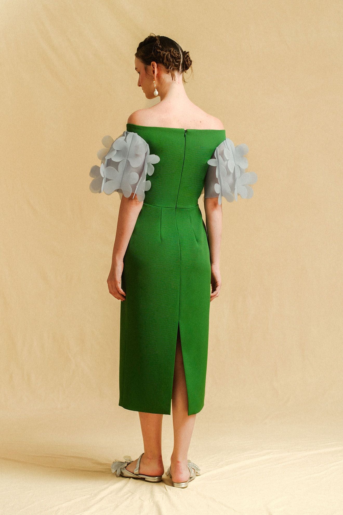 GALANT Dress in Mineral Green/Ash Blue