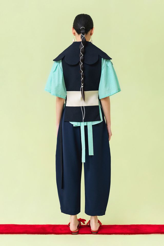 IRUKA Top in Turqouise Stripes