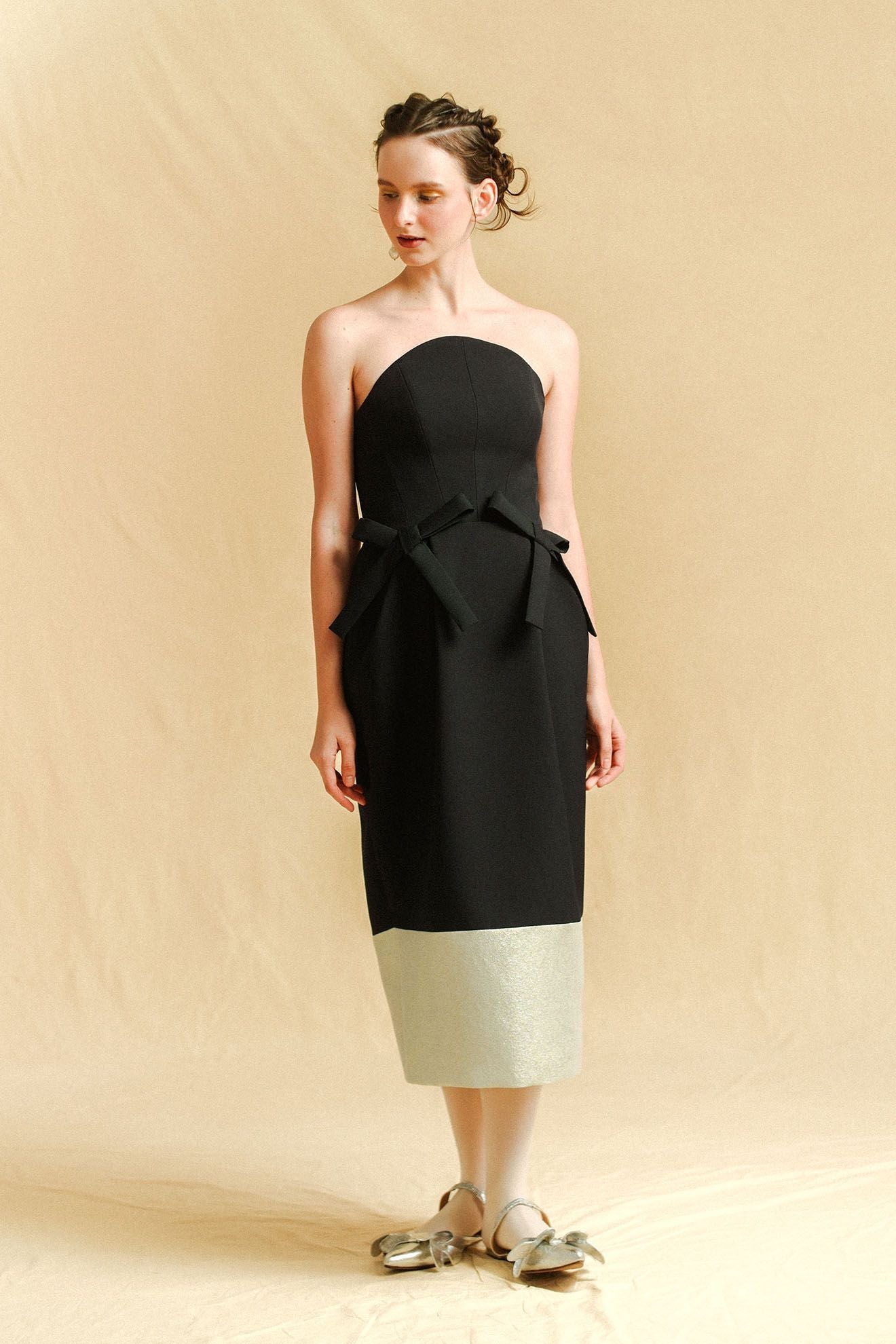 ECHAUFFE Dress in Dark Blue/Luster Silver