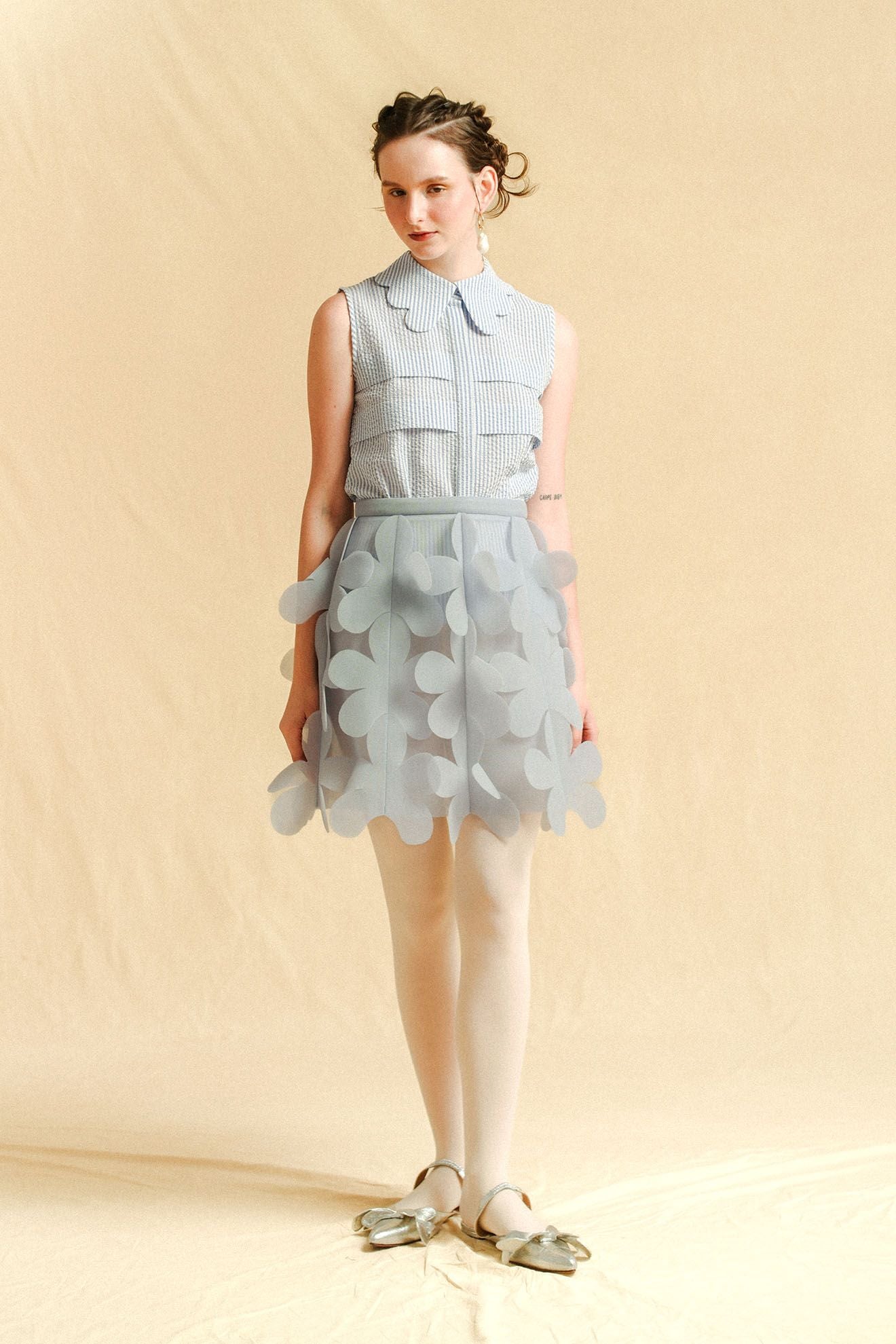 SAUT Top in Blue Stripes