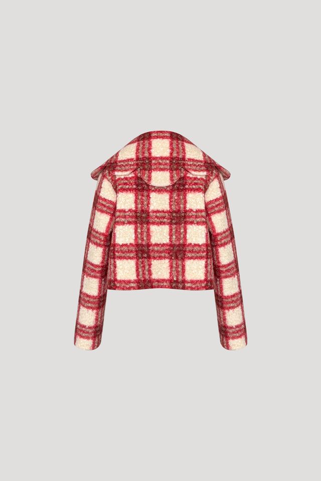 KAERU Jacket in Plaid Red