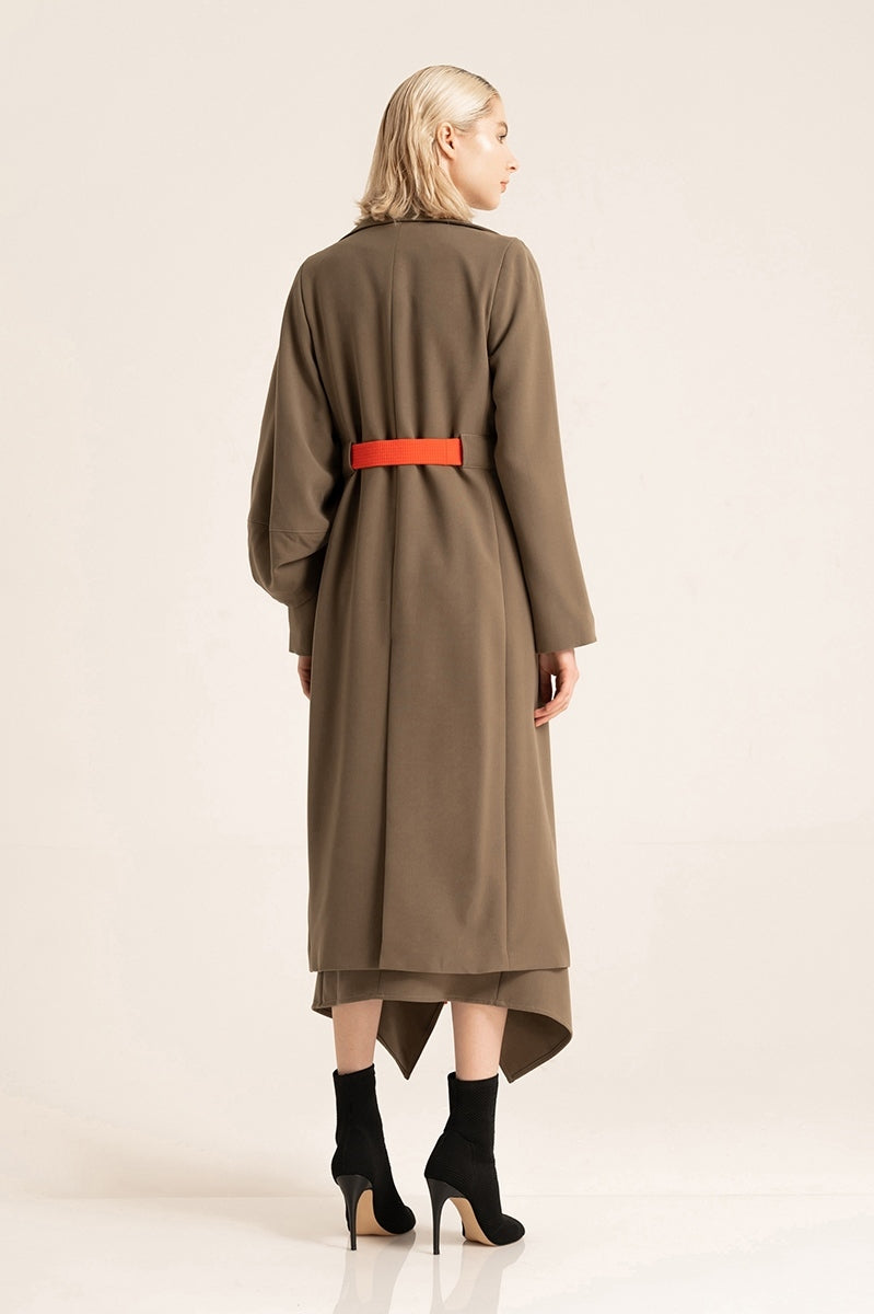 EXCAVATION Coat in Kelp Green