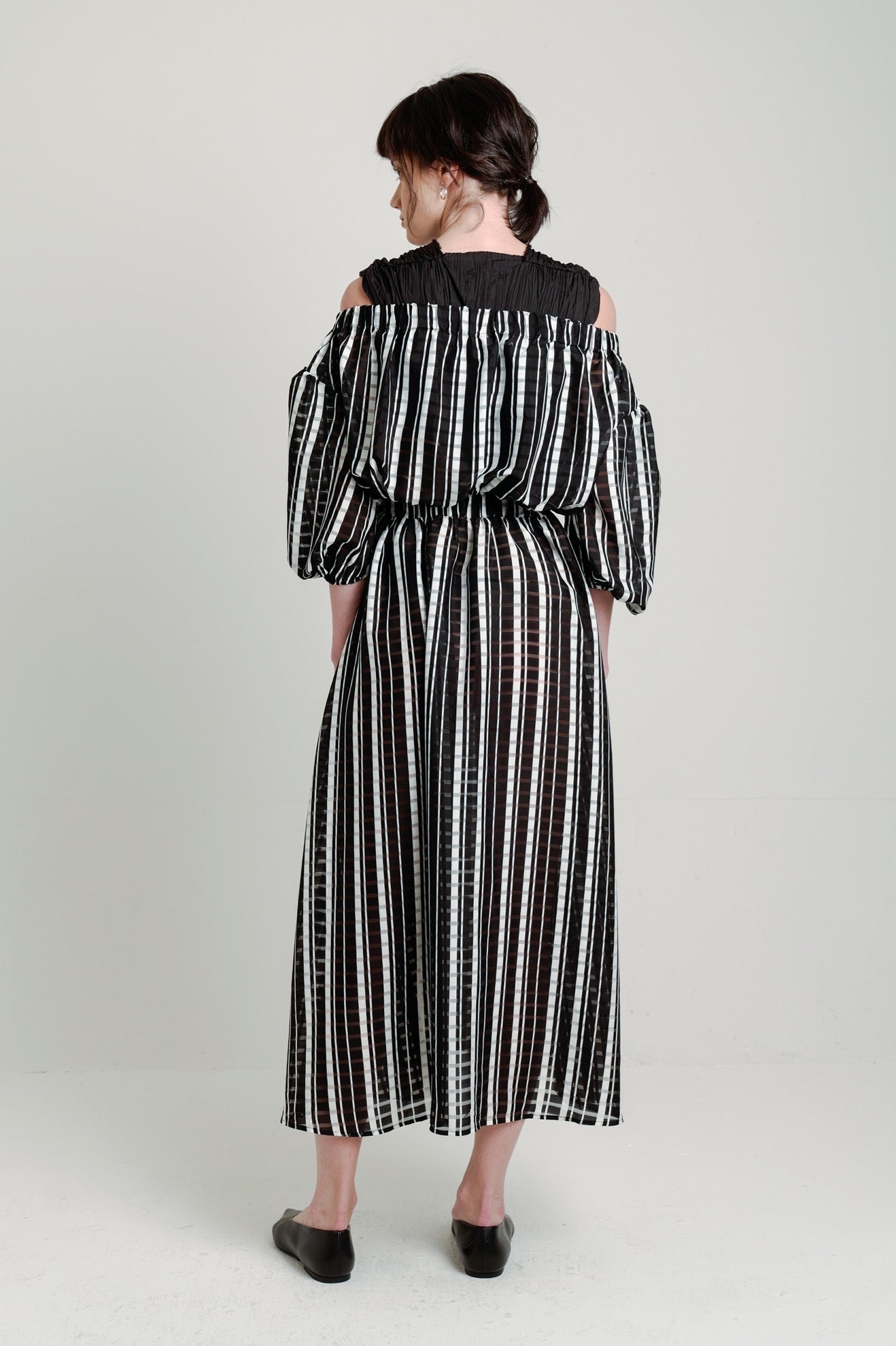 ASHIRAI Dress in Check Black