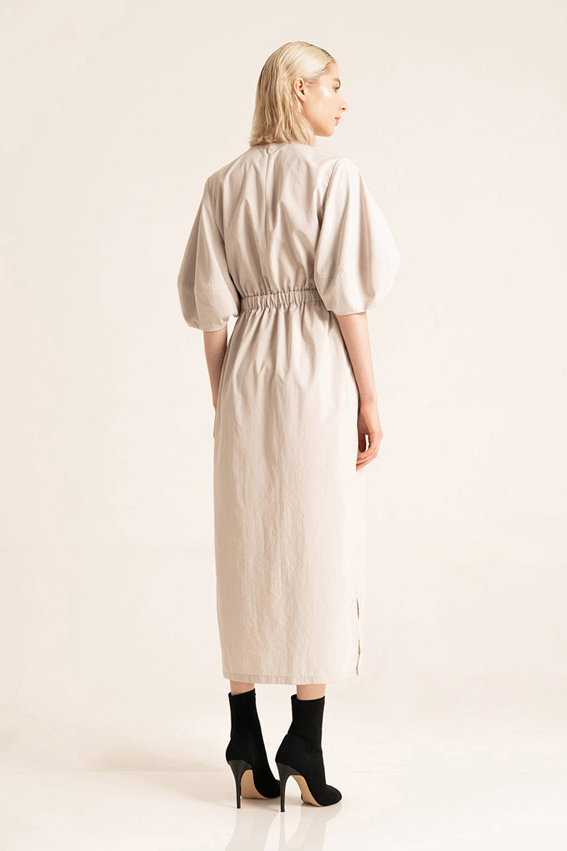 TIDAL Dress in Bone White